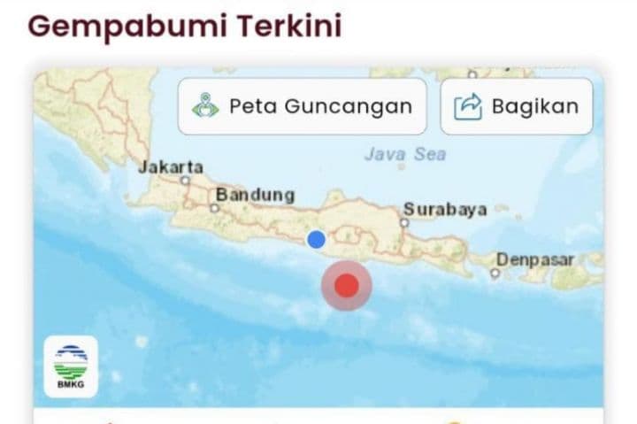 Gempa Bumi M6,4 Guncang Pacitan, Terasa hingga Denpasar