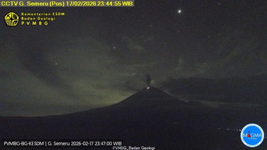 Gunung Semeru Erupsi Lagi, Semburkan Abu Vulkanik 1.000 Meter dan Alami 87 Kali Gempa Letusan